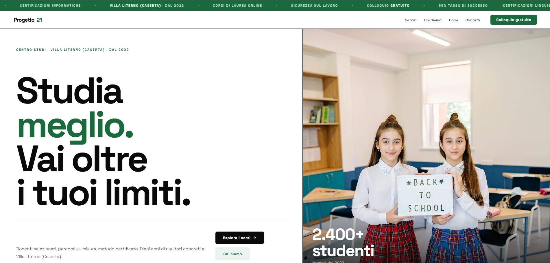 Sito web Centro Studi Progetto 21